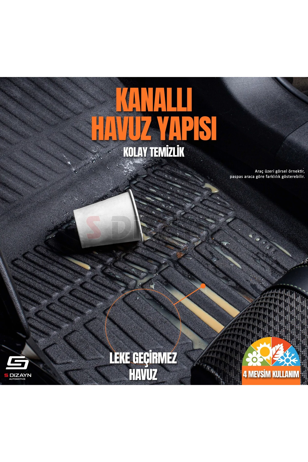 Meka Part VW Caddy 3D Pro Havuzlu Paspas 2010-2015 A+ Kalite