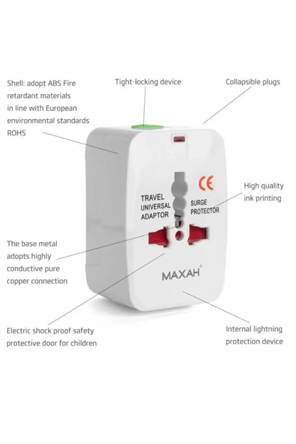 Mekke Medine Umre Priz Çevirici Universal Fiş Dönüştürücü Adaptör