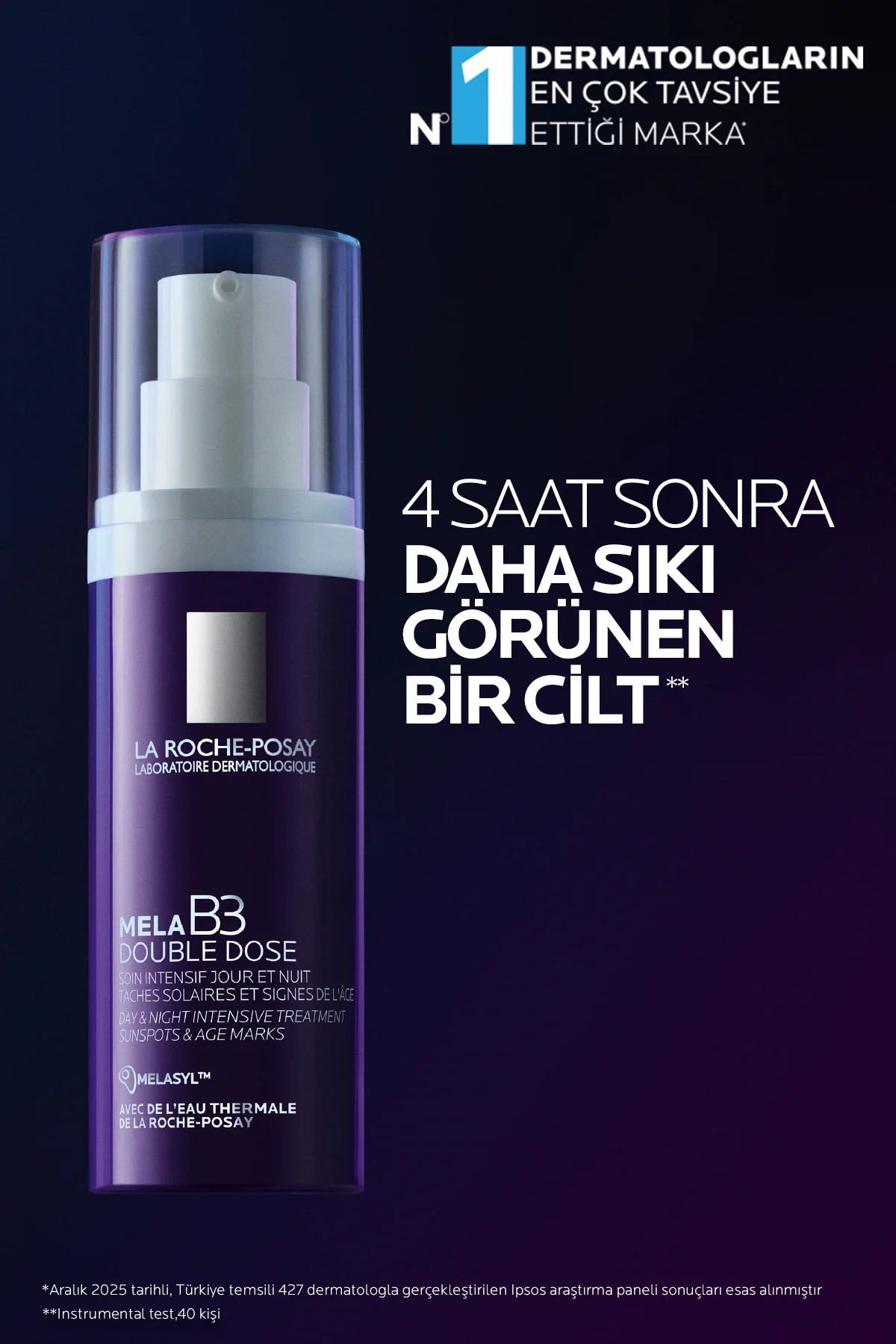 MELA B3 Double Dose Koyu Leke ve Kırışıklık Karşıtı Bakım Kremi 40 ml Fiyatı, Yorumları ve Özellikleri