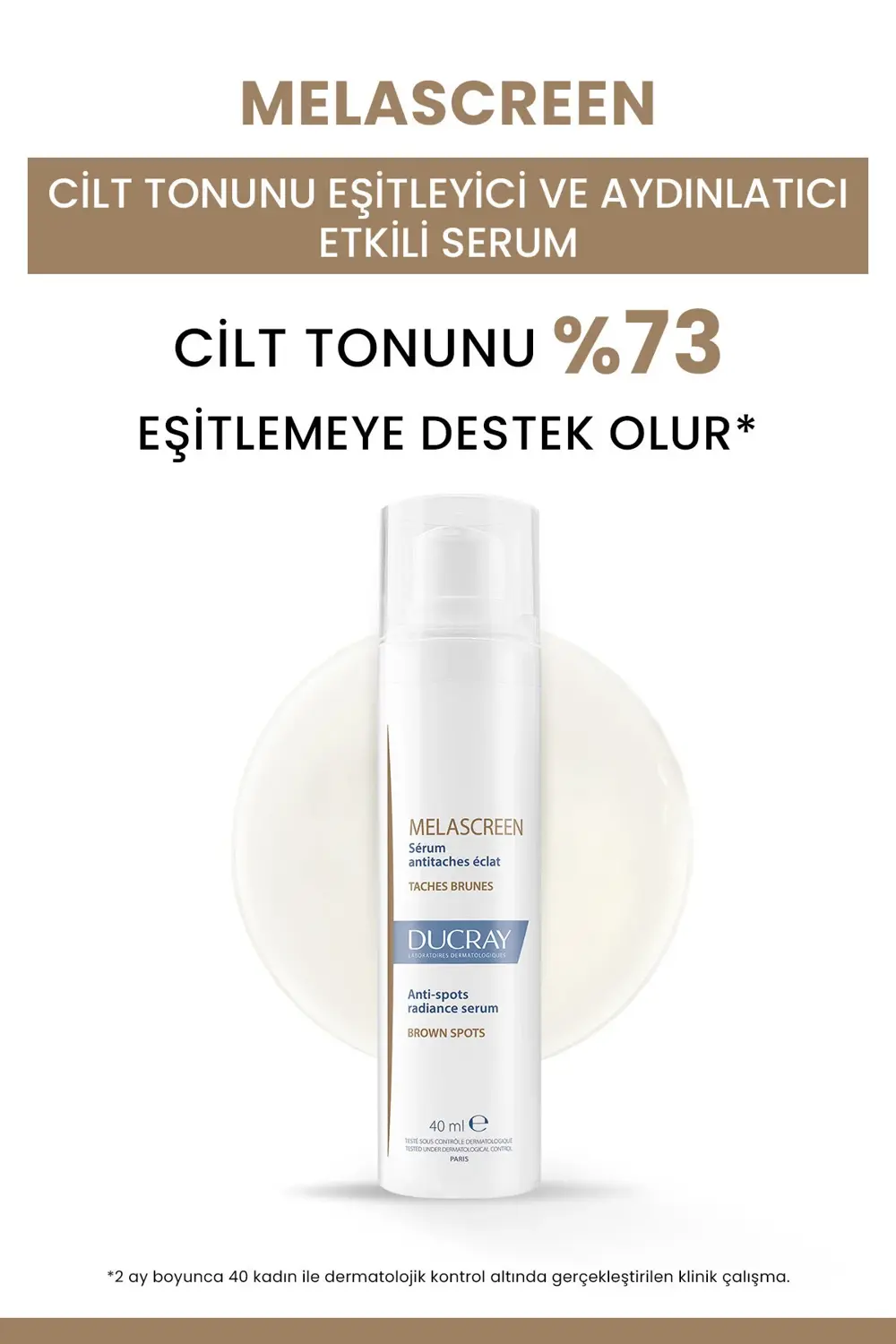 Melascreen Cilt Tonunu Eşitleyici ve Aydınlatıcı Etkili Serum 40m