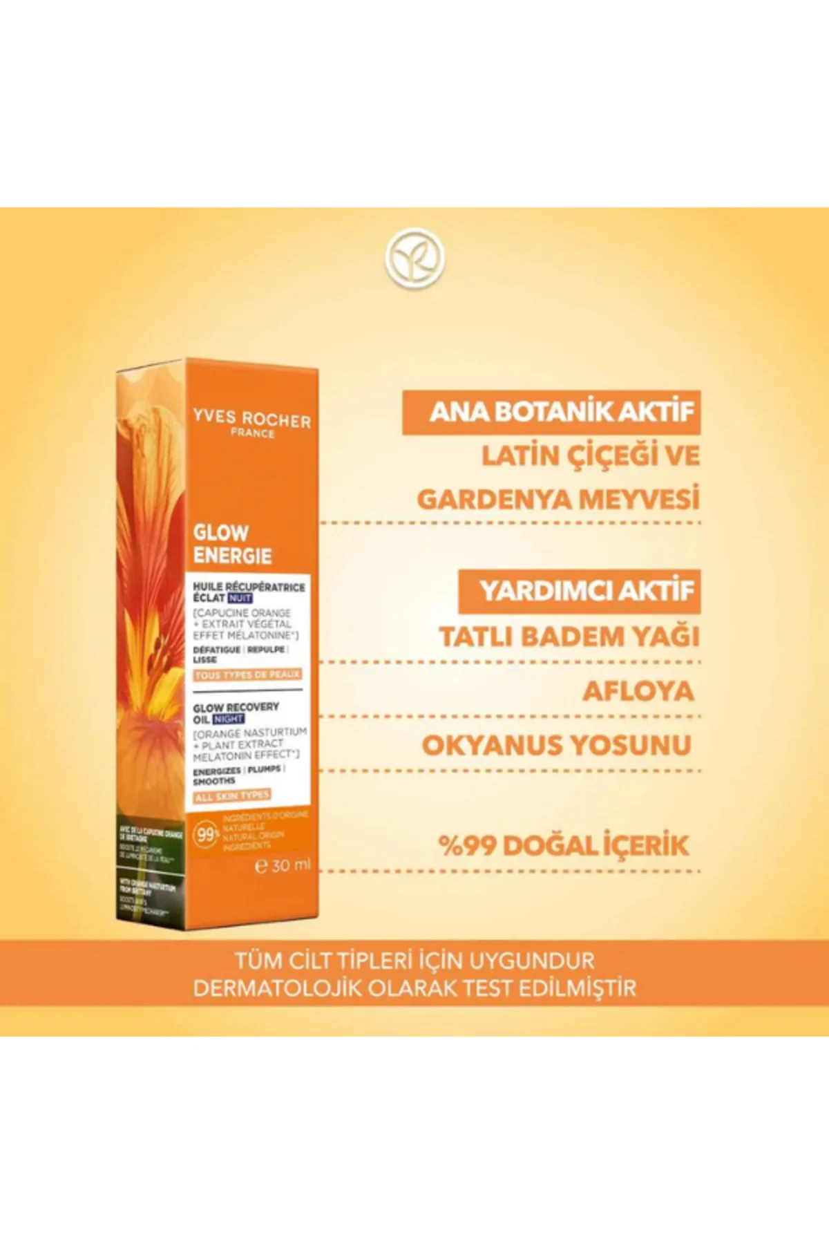 Melatonin Etkili Işıltı Veren Gece Bakım Yağı 30 ml