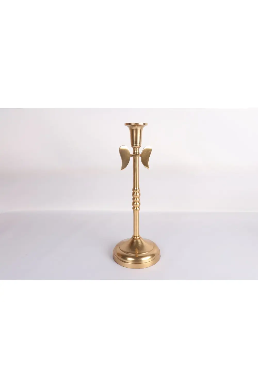 Melek Kanatlı Orta Boy Şamdan 30 cm Dekoratif Altın Renk C526.001