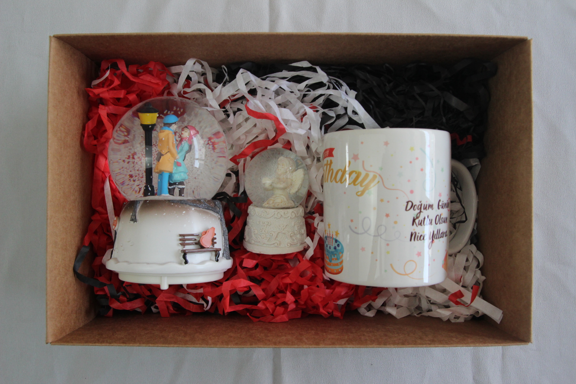 Home Melek Kar Küre Doğum Günü Kupa Bardak Müzikli Kar Küresi Hediye Kutusu