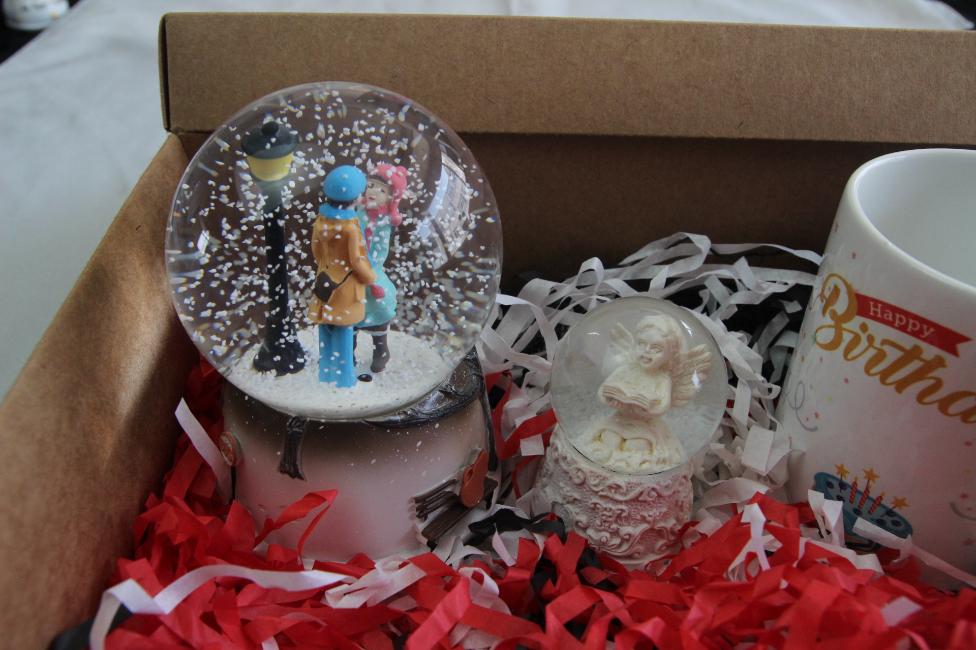Home Melek Kar Küre Doğum Günü Kupa Bardak Müzikli Kar Küresi Hediye Kutusu