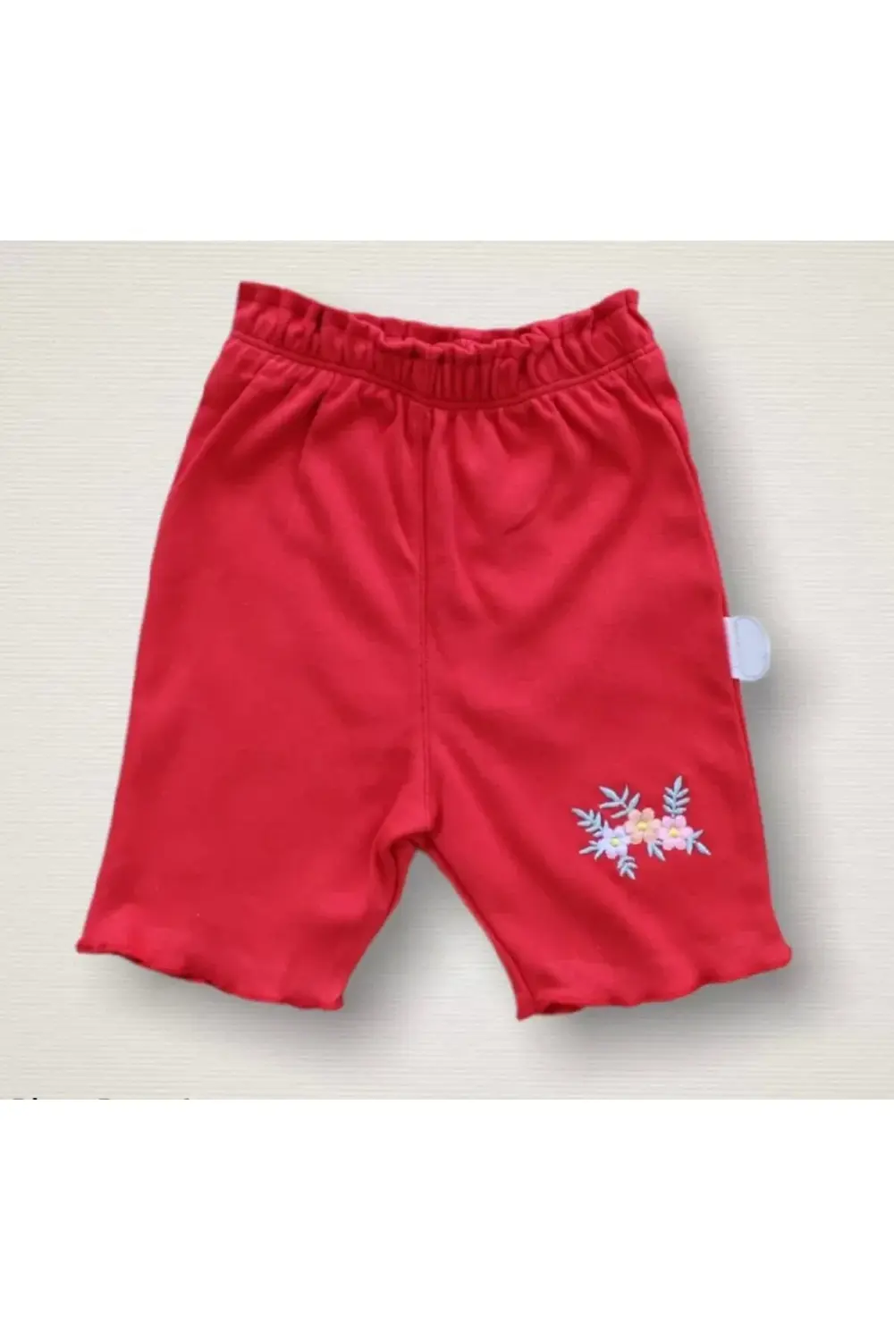 Melek Kız Nakışlı Bandanalı Kısa Kollu Sweatli Şortlu 3lü Kız Beb
