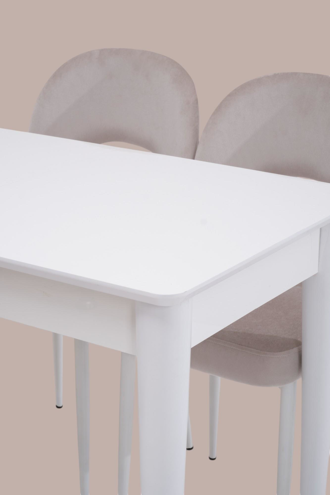 Melisa MDF Lak Panel Açılır Mutfak Masası 60x100