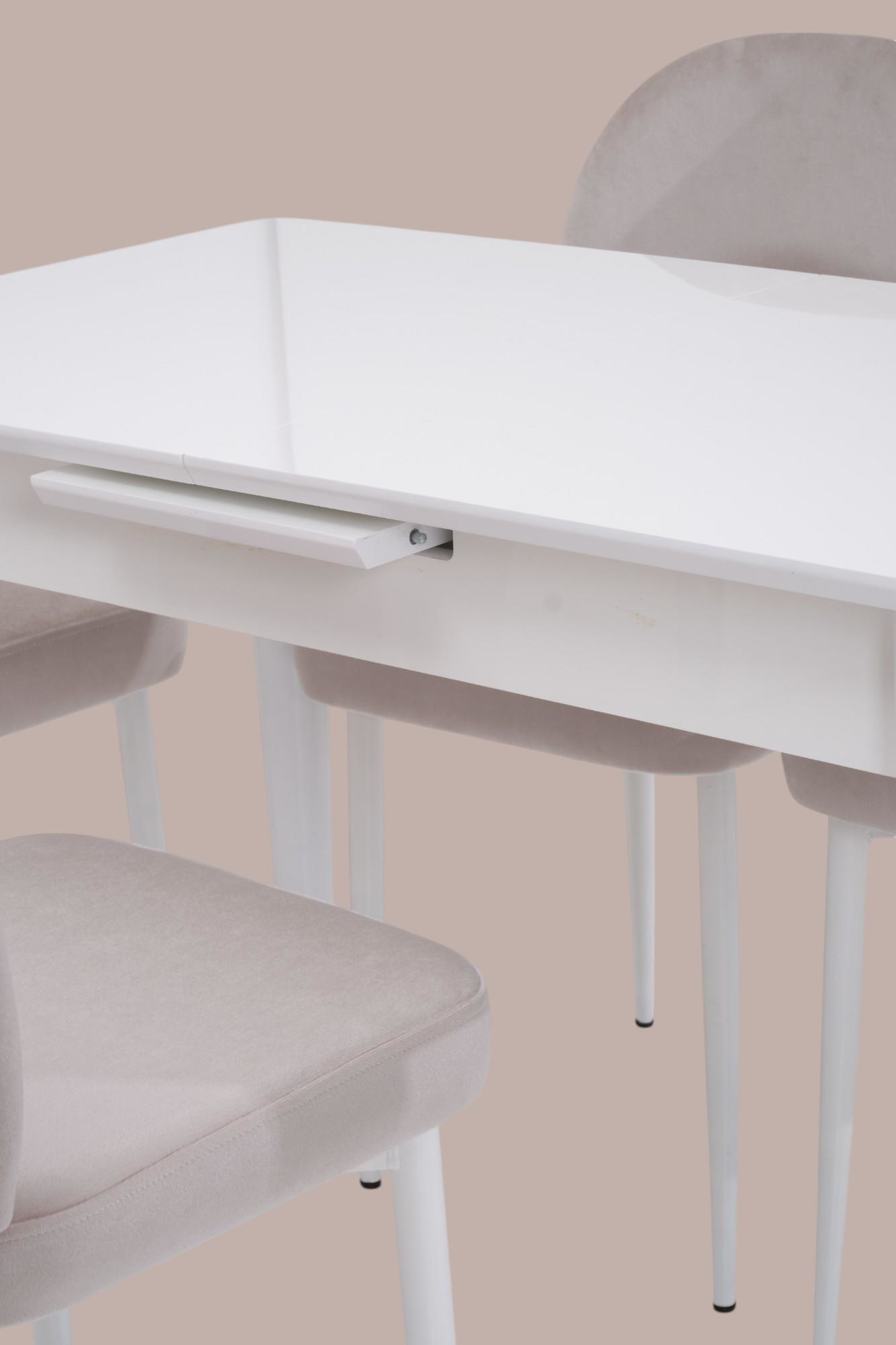 Melisa MDF Lak Panel Açılır Mutfak Masası 60x100