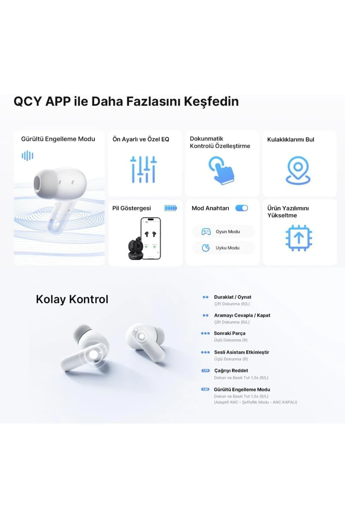 Melobuds N30 Adaptif Anc Bluetooth Kulaklık 4 Mikrofon Çift Cihaz