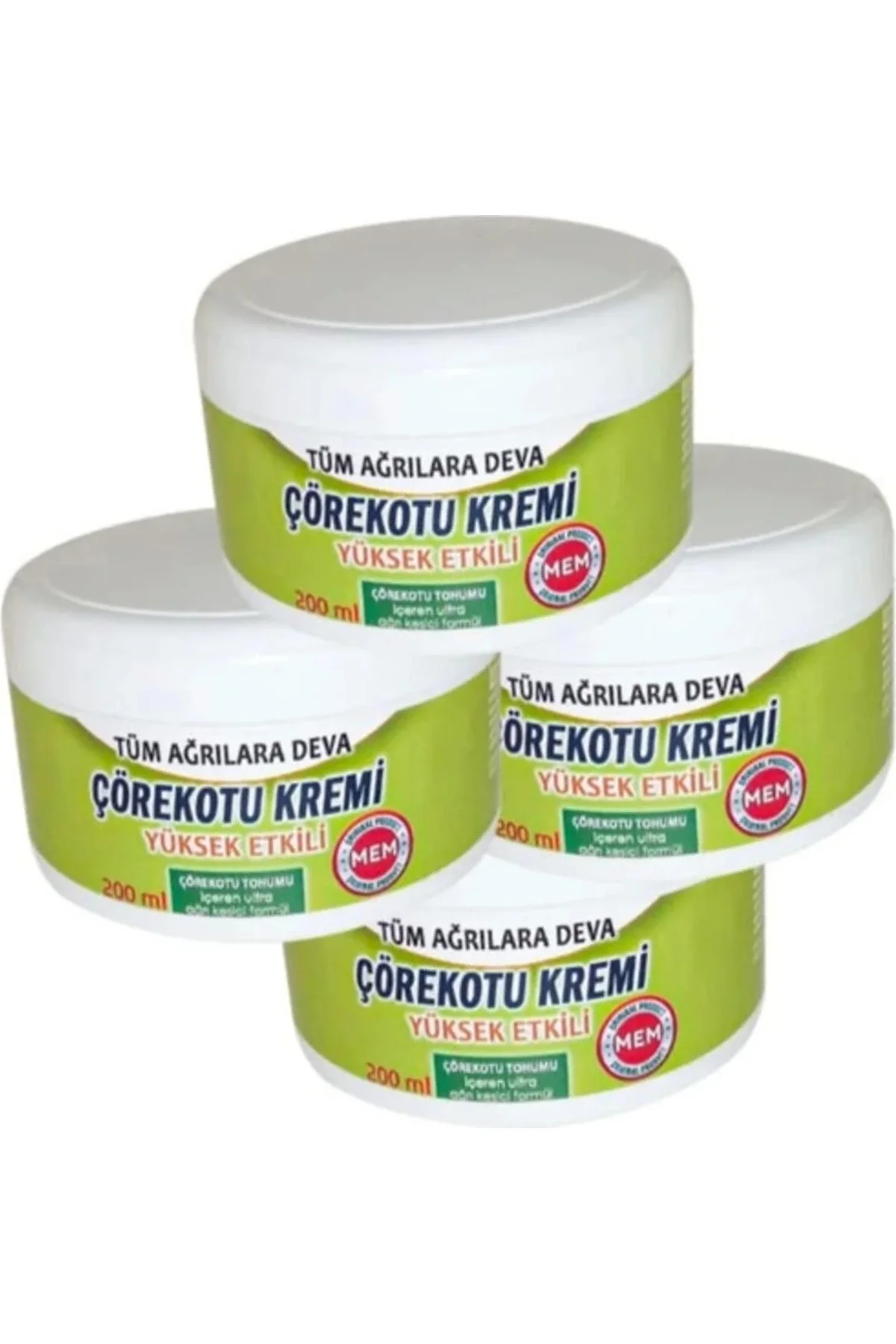Mem Çörek Otu Kremi Green Box 200 ml x 4 Adet Mem Çörek Otu Kremi Green Box 200 ml x 4 Adet