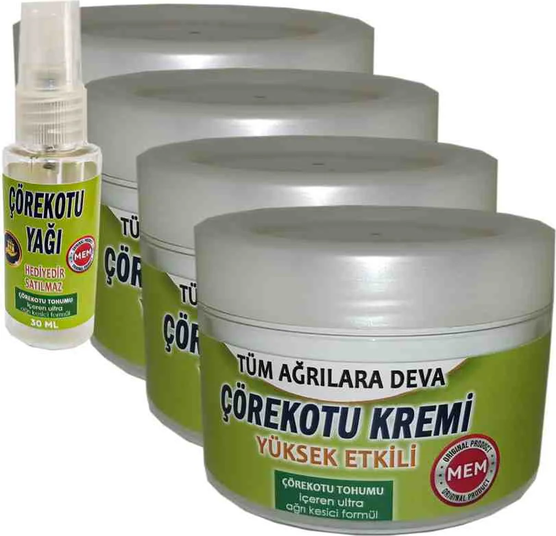 Mem Çörek Otu Kremi 4'lü Set - Çörek Otu Yağı Hediye, Emzirme Dönemi Bakım Kremi