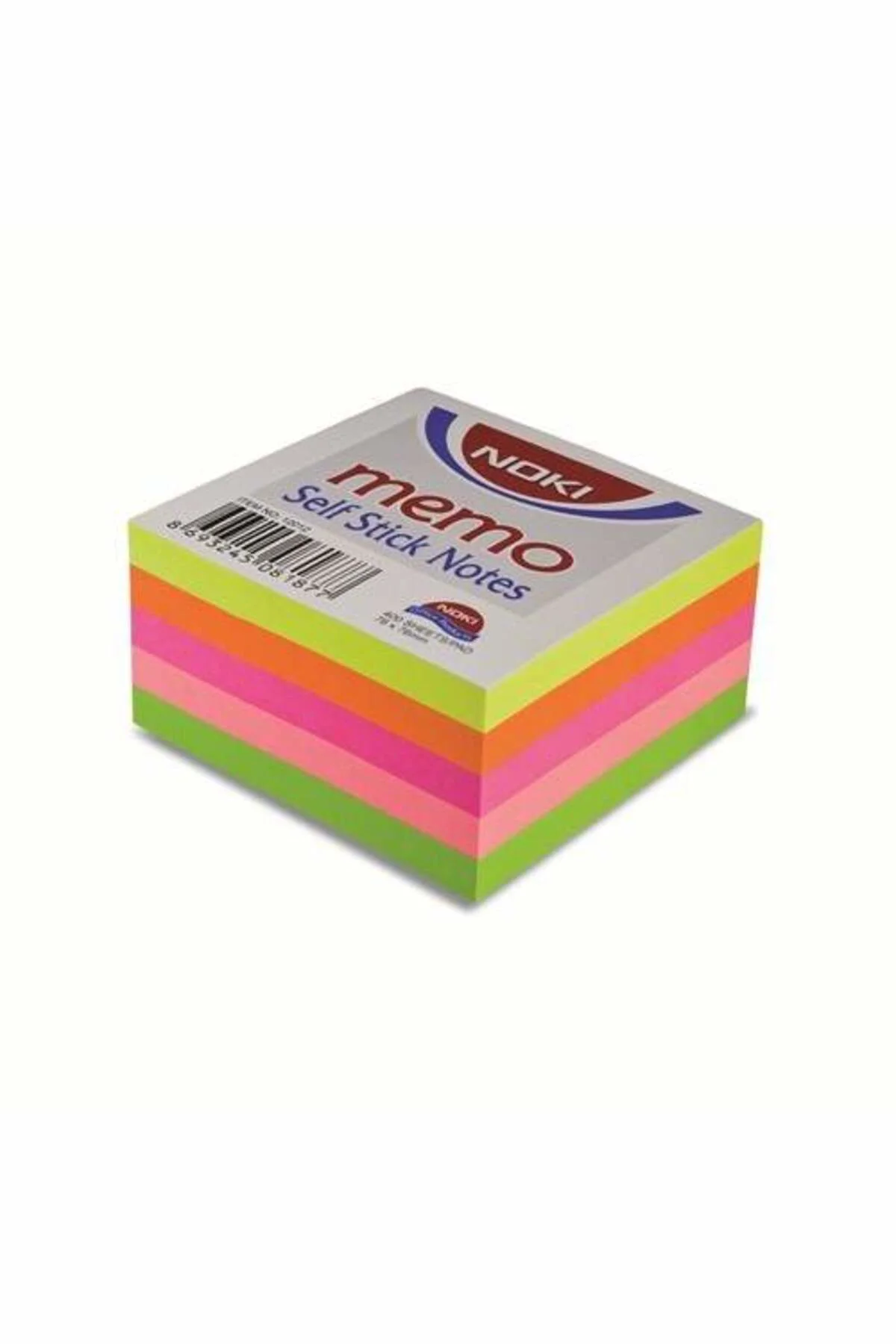 Memo 12012 75 X 75 Mm Neon Küp Yapışkanlı Not Kağıdı 400 Yaprak N
