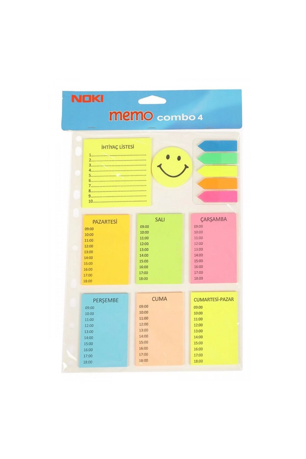 Memo Combo 4 Yapışkanlı Notluklar 12704