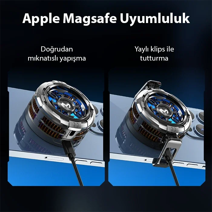 MEMO CX08 iOS Android Soğutucu 15W Manyetik + Arka Klips 2'si 1 Arada Yarı İletken Soğutma Fanı Radyatörü-1852 MEMO CX08 iOS Android Soğutucu 15W Manyetik + Arka Klips 2'si 1 Arada Yarı İletken Soğutma Fanı Radyatörü-1852