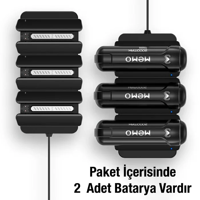 Memo DL10 Telefon Soğutucu Fan Bataryası - 2x2000mAh Yedek Powerbank ile Kesintisiz Oyun Keyfi