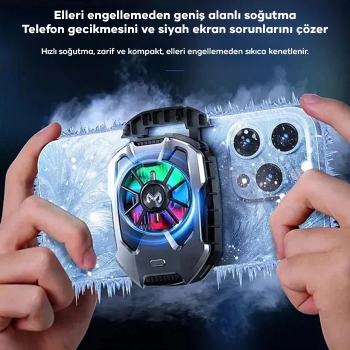 Memo DLA8 Cep Telefon Soğutma Fanı - RGB LED Işıklı Soğutucu