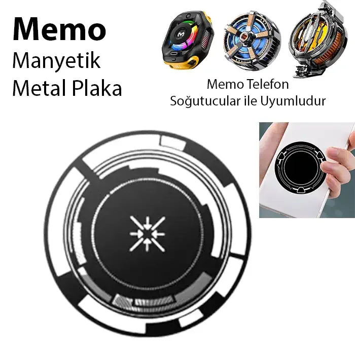 Memo Manyetik Metal Halka - Memo Telefon Soğutucu Uyumlu CX07-CX08 ve Manyetik Tüm modeller-1852 Memo Manyetik Metal Halka - Memo Telefon Soğutucu Uyumlu CX07-CX08 ve Manyetik Tüm modeller-1852