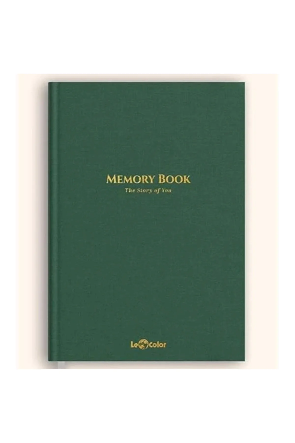 Memory Book Keten Hatıra Defteri Altın Kenarlı Anı Albümü Yeşil