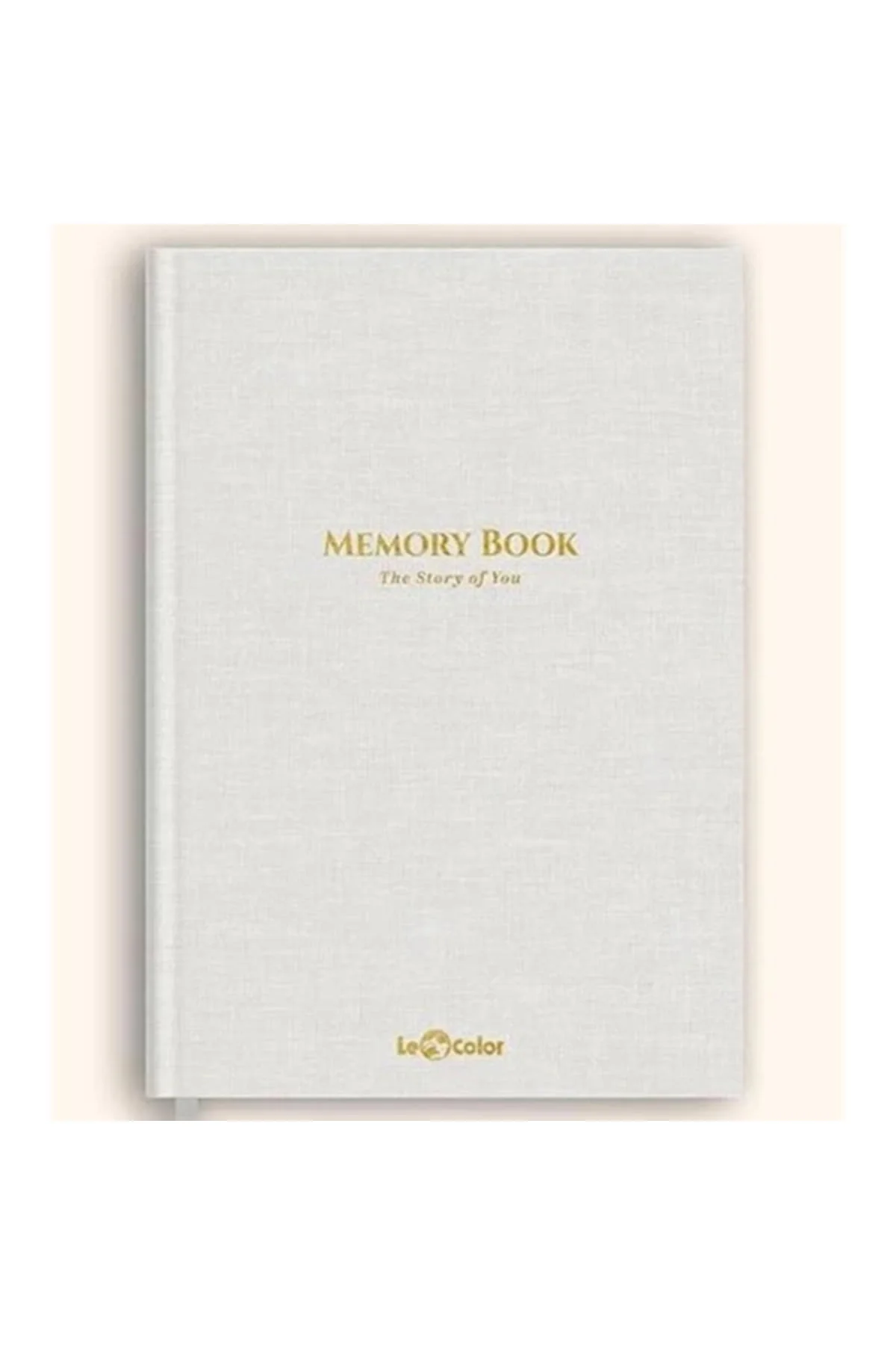 Memory Book Keten Hatıra Defteri Altın Kenarlı Anı Albümü Beyaz