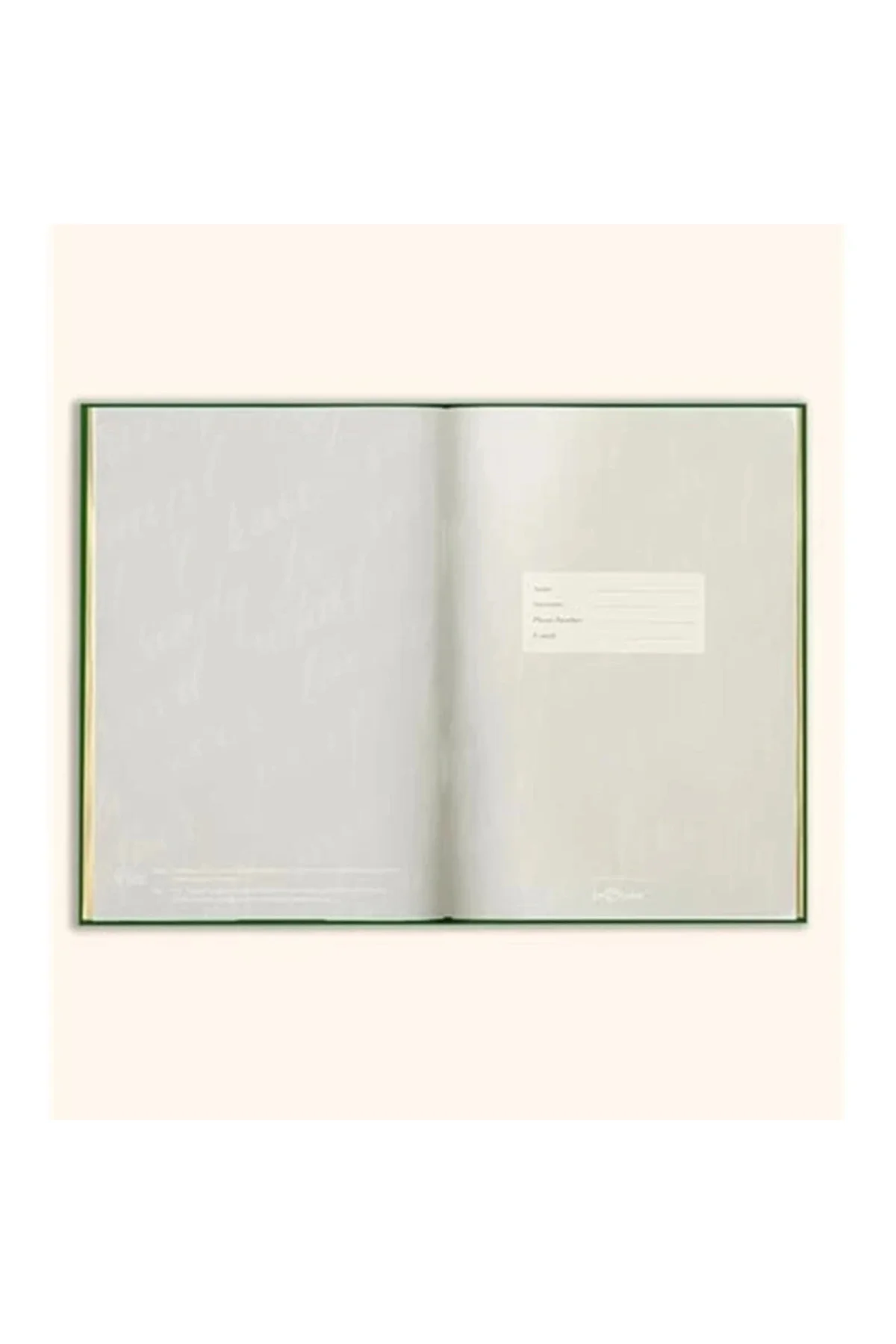 Memory Book Keten Hatıra Defteri Altın Kenarlı Anı Albümü Yeşil