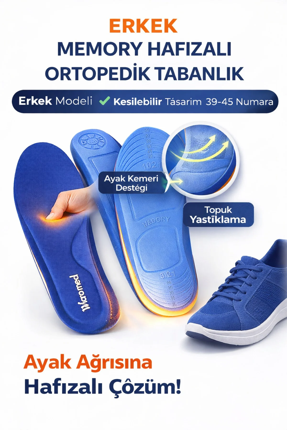 Memory Hafızalı Tabanlık – | Kesilebilir | 39–45 Numara - MT7040 Fiyatı, Yorumları ve Özellikleri