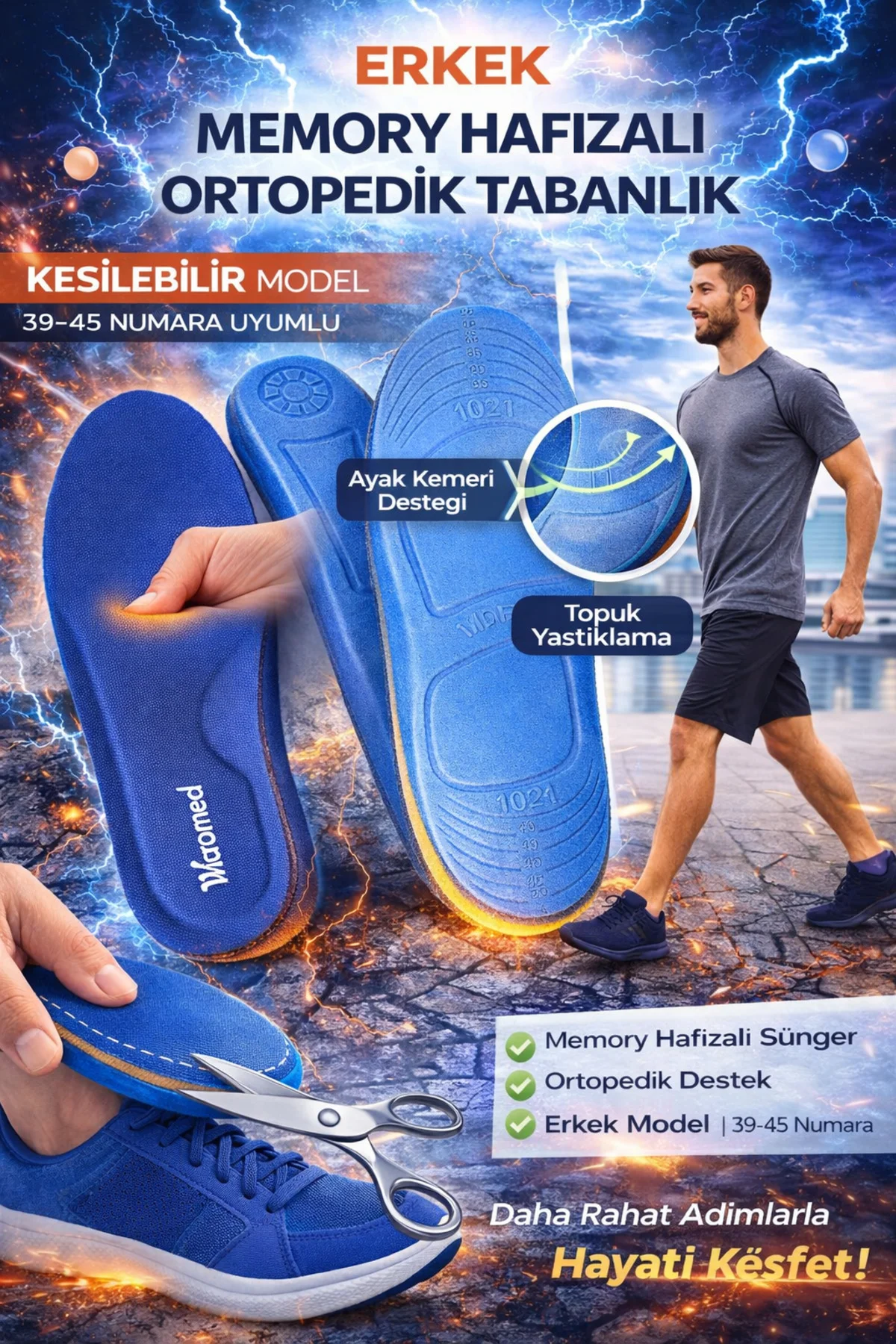 Memory Hafızalı Tabanlık – | Kesilebilir | 39–45 Numara - MT7040 Fiyatı, Yorumları ve Özellikleri