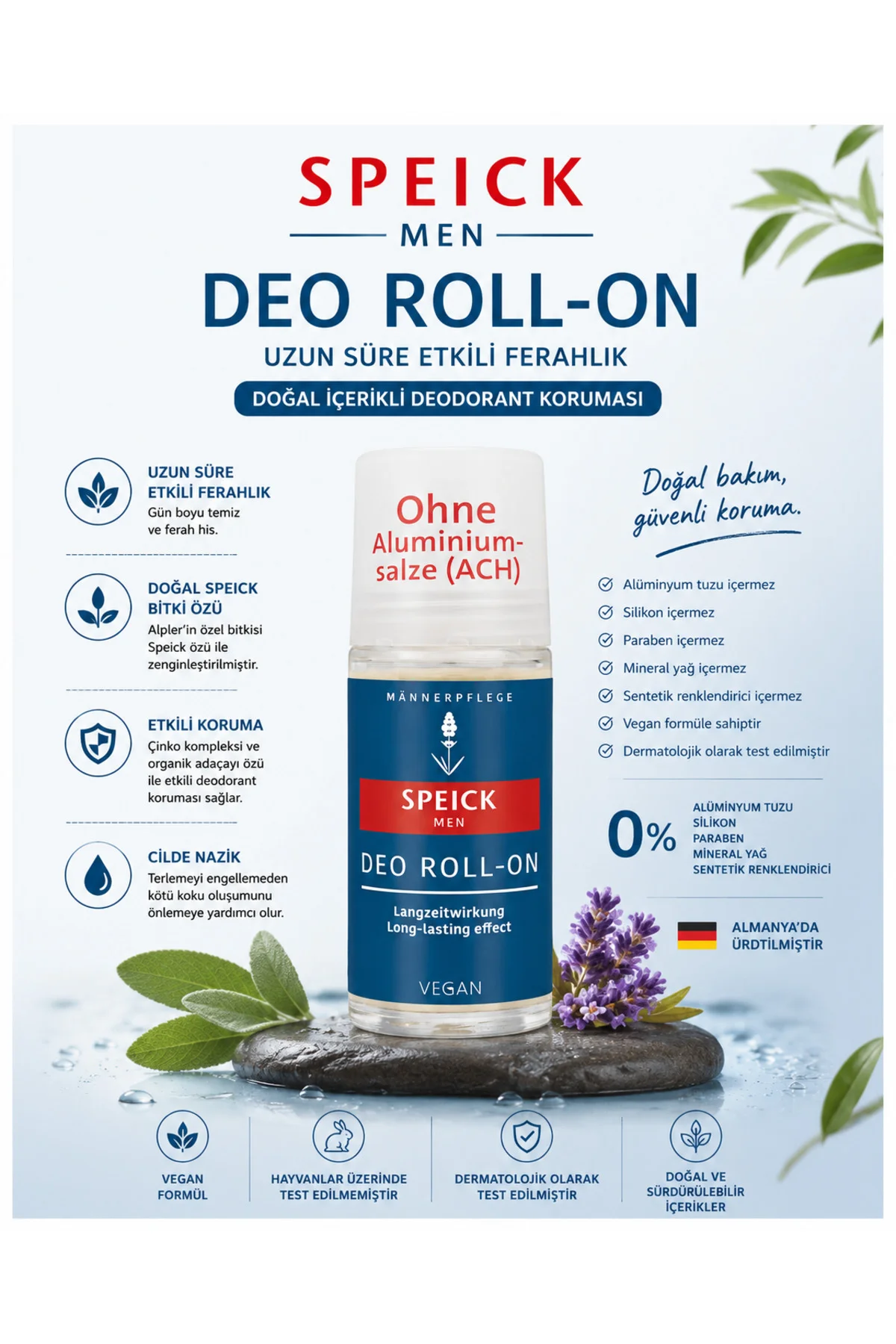 Men Deo Roll-On 50 ml – Erkek Roll-On Deodorant, Alüminyum Tuzu İ Men Deo Roll-On 50 ml – Erkek Roll-On Deodorant, Alüminyum Tuzu İ