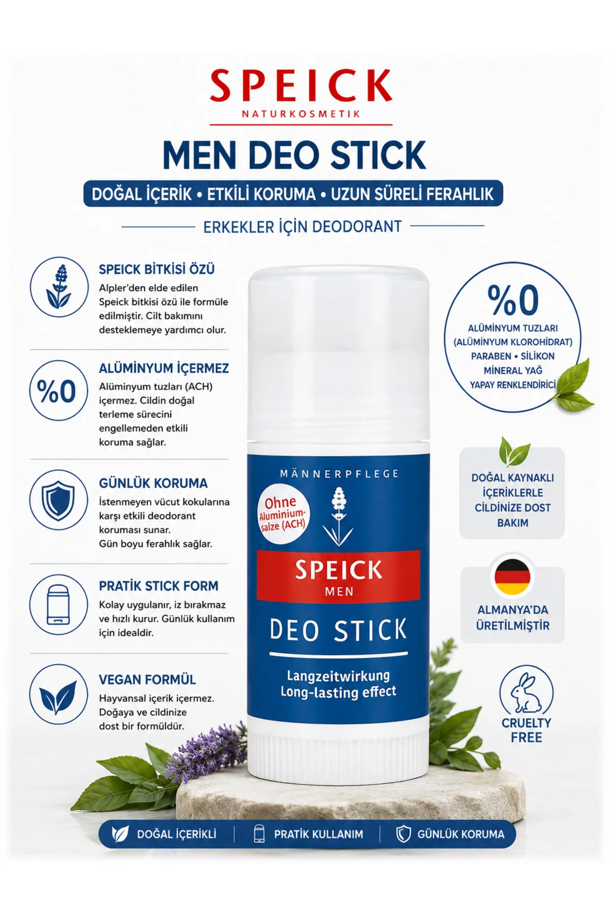 Men Deo Stick 40 ml | Alüminyum Tuzsuz Doğal Erkek Deodorantı, Uzun Süreli Koruma Men Deo Stick 40 ml | Alüminyum Tuzsuz Doğal Erkek Deodorantı, Uzun Süreli Koruma
