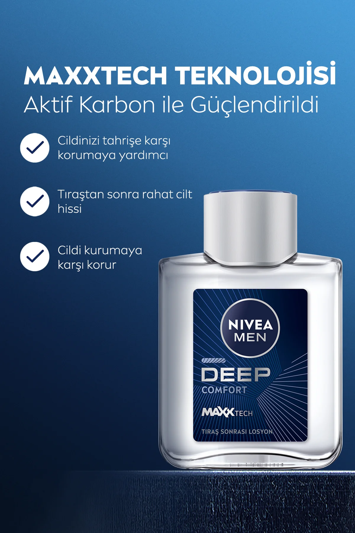 MEN Erkek Tıraş Sonrası Nemlendirici Losyon Deep Comfort 100ml, Tahriş Karşıtı, X2 Adet MEN Erkek Tıraş Sonrası Nemlendirici Losyon Deep Comfort 100ml, Tahriş Karşıtı, X2 Adet - Görsel 2