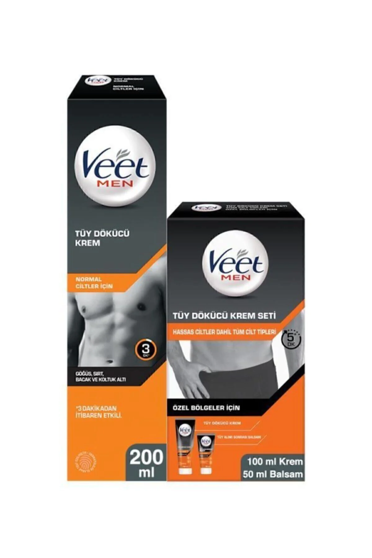 Men Tüy Dökücü Krem Normal Ciltler İçin 200 ml + Özel Bölgeler İçin Tüy Dökücü Krem Seti 100&50 ml Men Tüy Dökücü Krem Normal Ciltler İçin 200 ml + Özel Bölgeler İçin Tüy Dökücü Krem Seti 100&50 ml