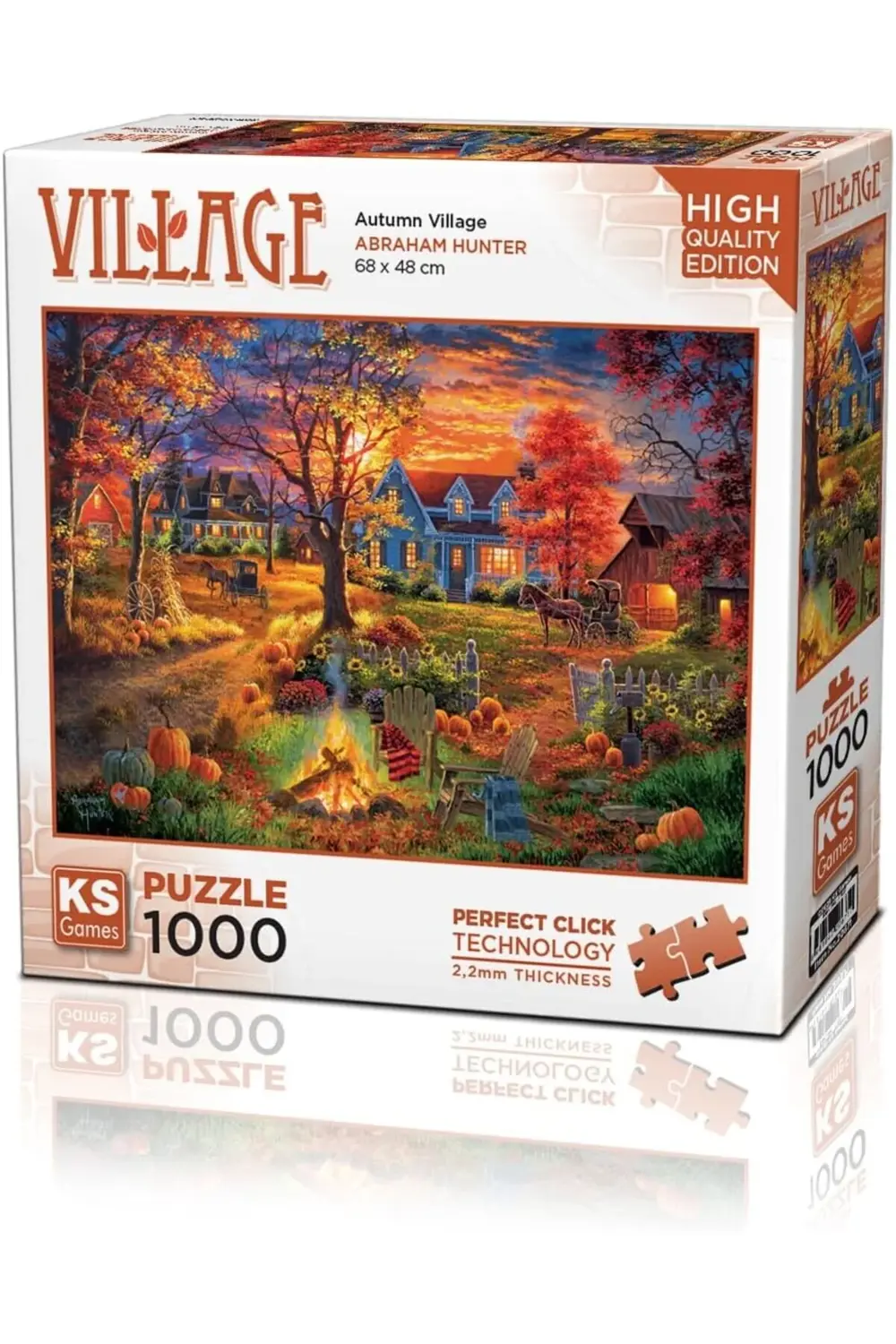 menaShop Games 1000 Parça Sonbahar Köyü Puzzle Rise 999662
