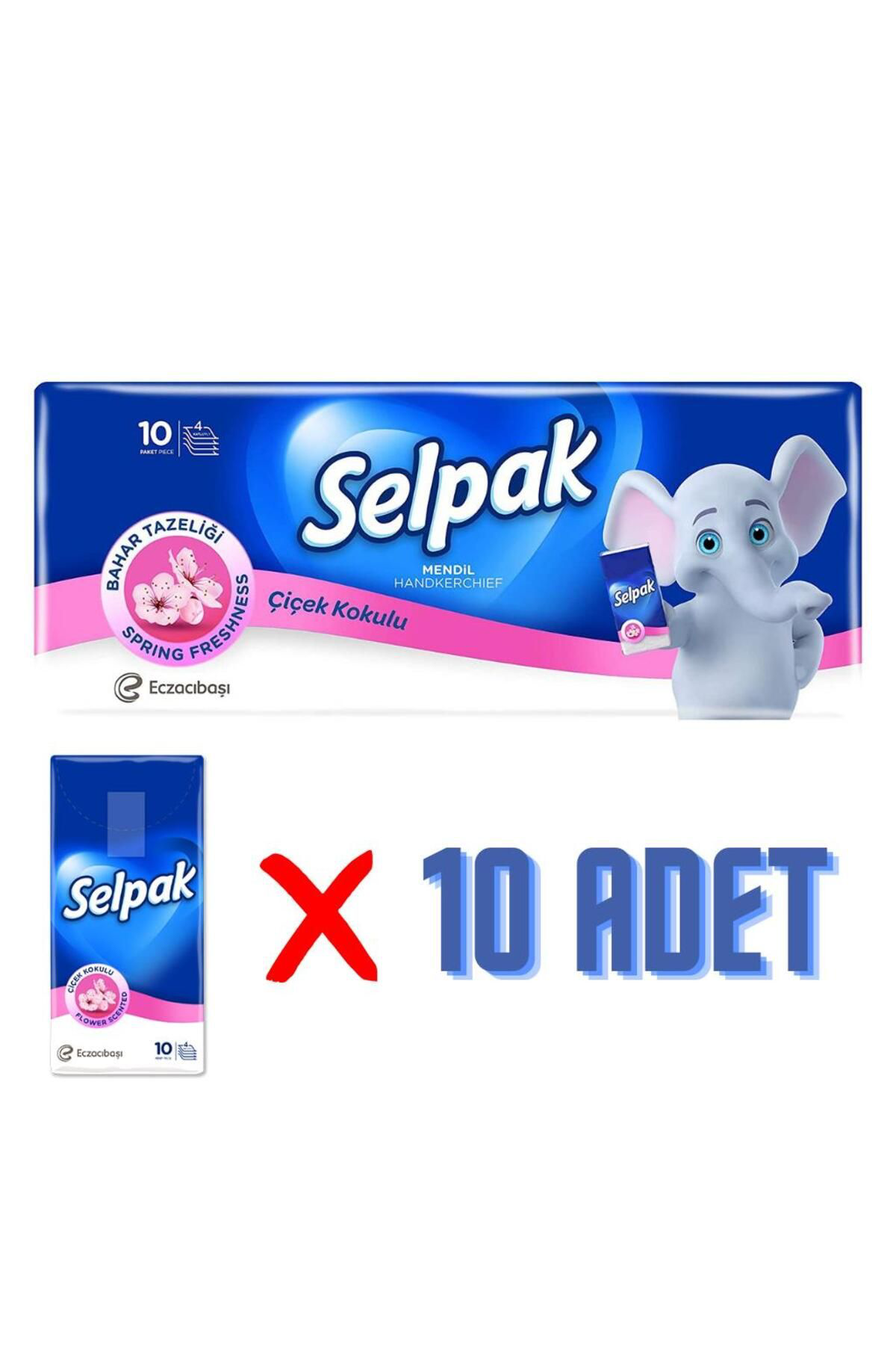 Selpak Mendil 10 Lu Paket - Çiçek Kokulu