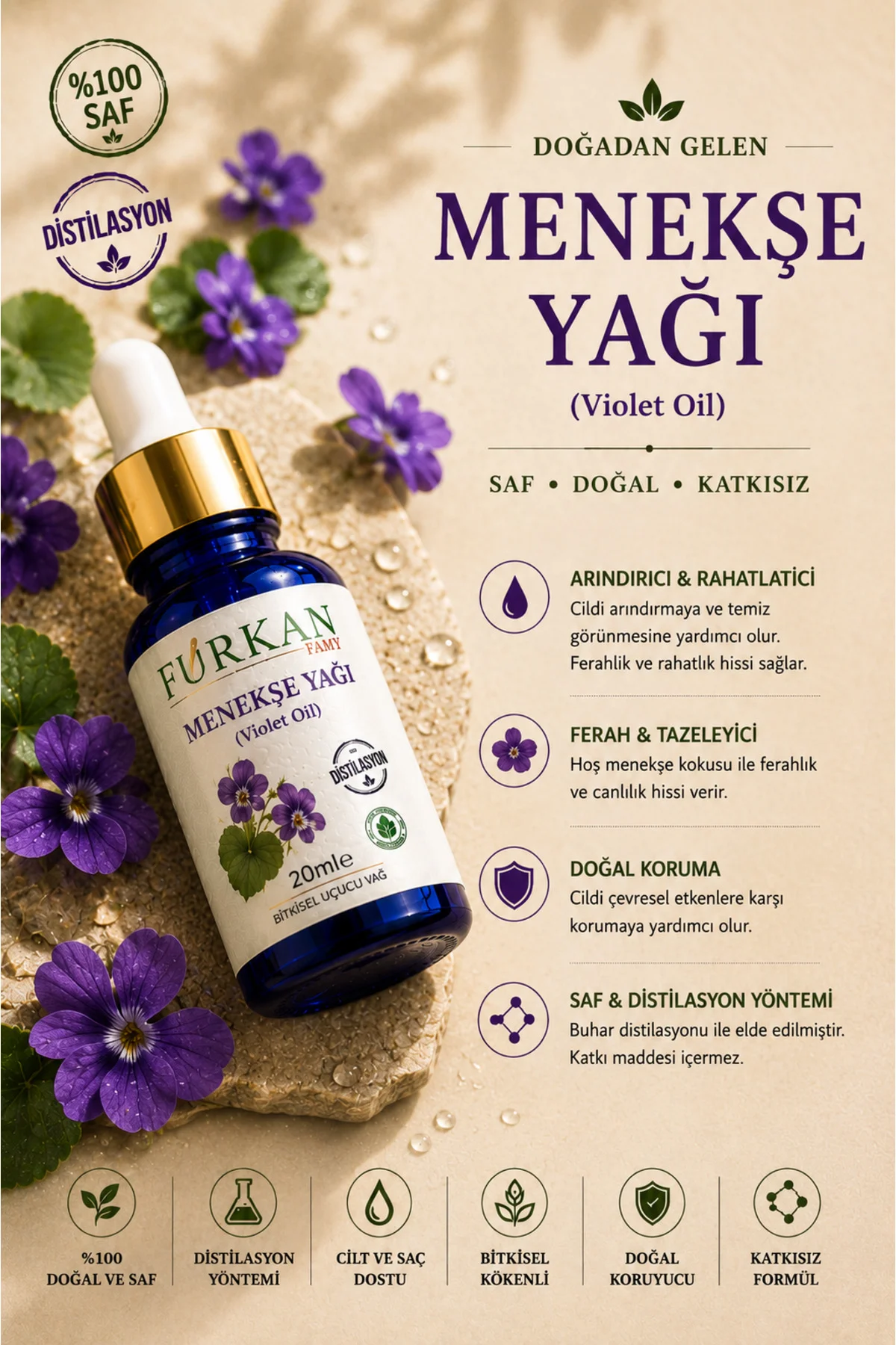 Menekşe Yağı 20ml(Uçucu)