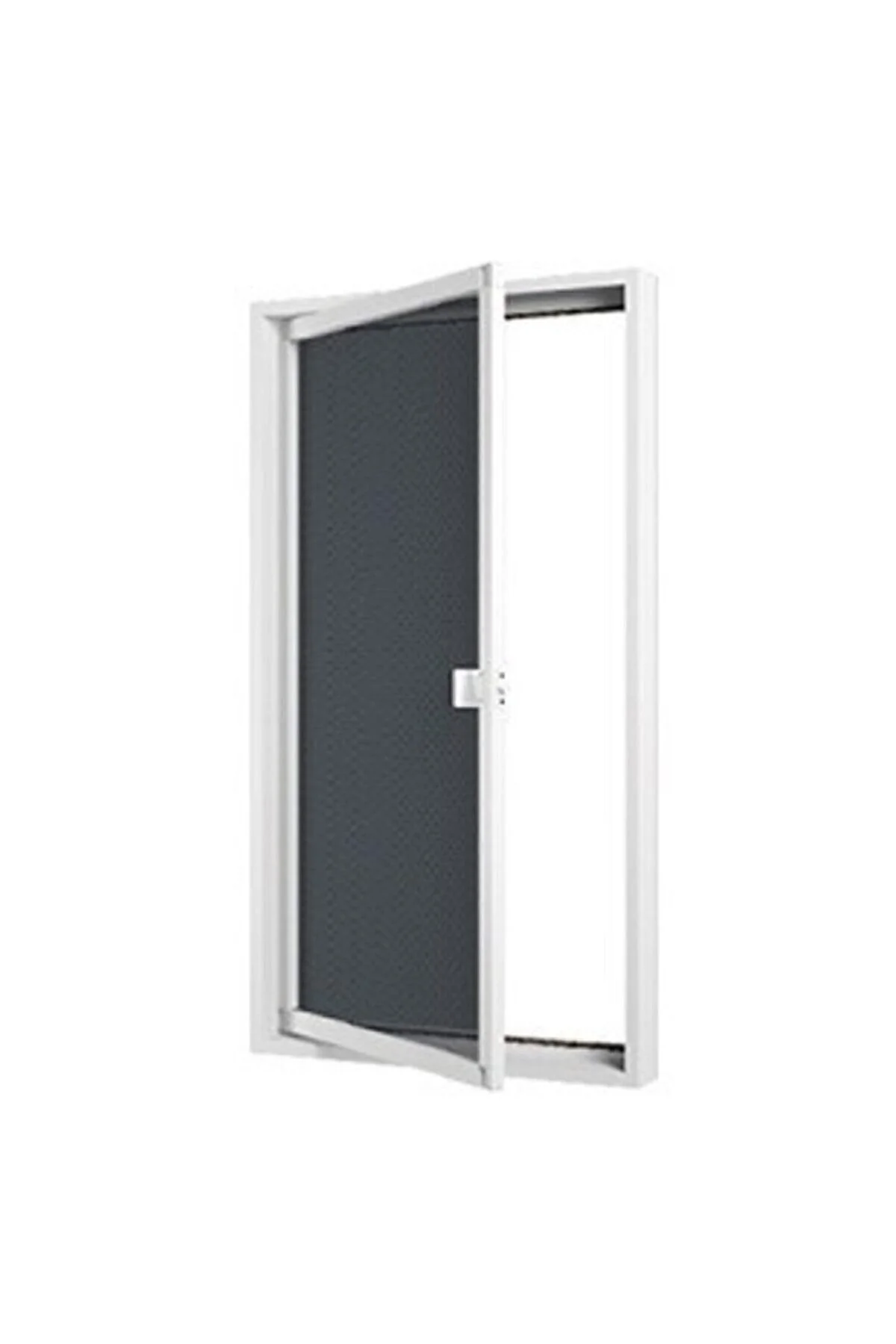 Menteşeli Pencere Sinekliği Beyaz Renk (en: 0-70 Cm, Boy: 0-130 Cm) Özel ölçü için mesaj atınız.
