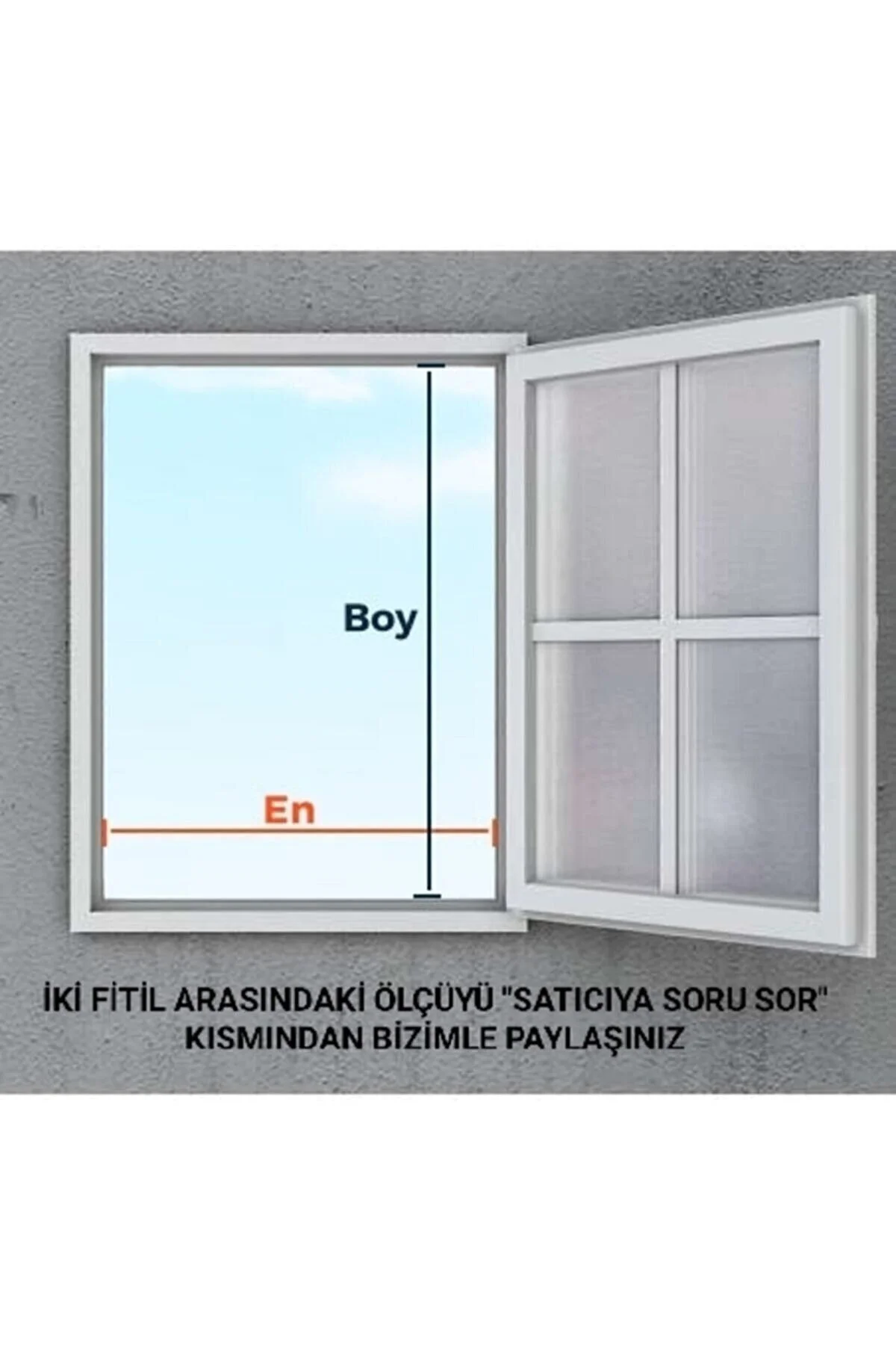 Menteşeli Pencere Sinekliği Beyaz Renk (en: 0-70 Cm, Boy: 0-130 Cm) Özel ölçü için mesaj atınız.