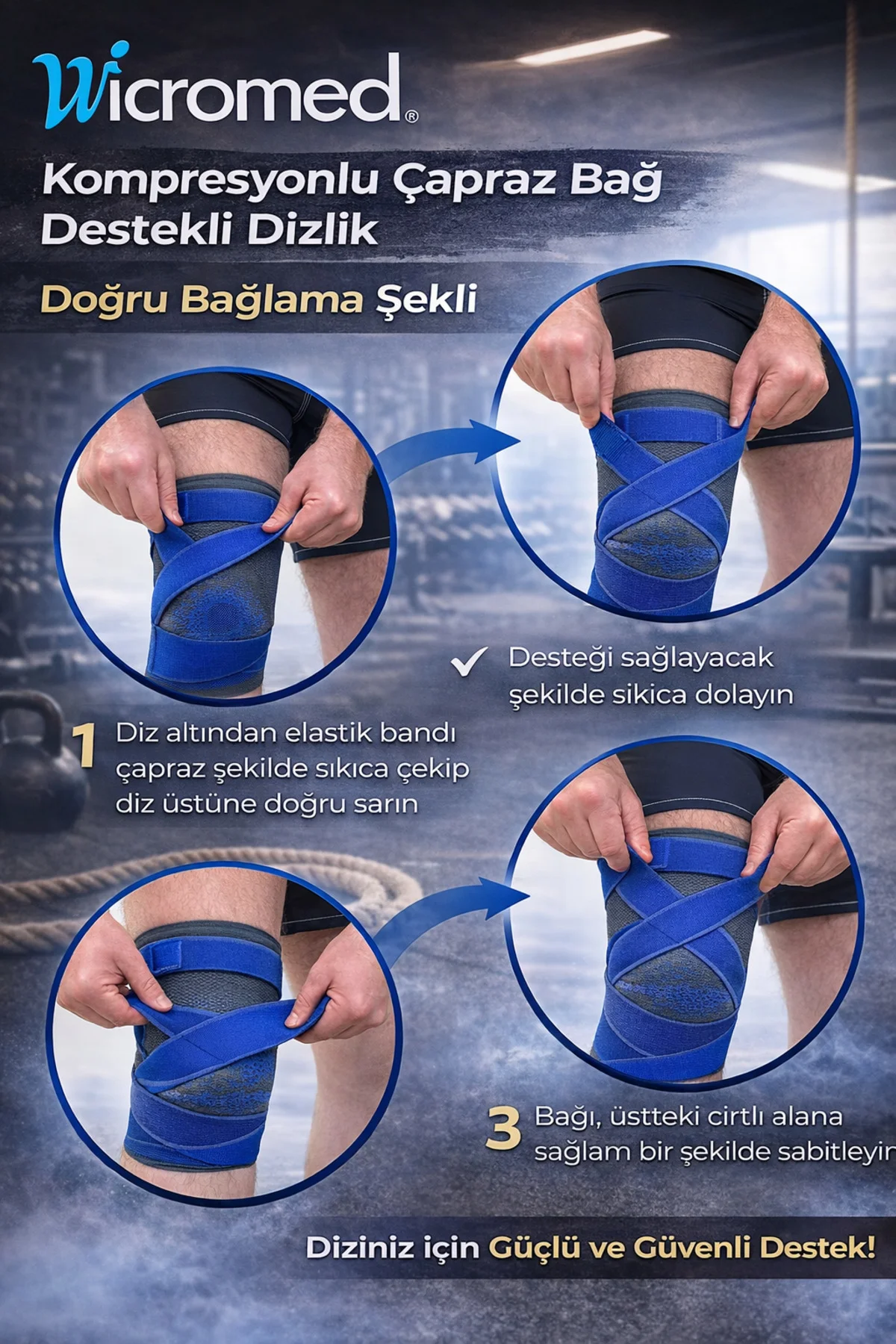 Menüsküs Çapraz Bağ Patella Yaylı Ligament Destekli Dizlik Bandajlı Örgü Lüx Kumaş WM419 Menüsküs Çapraz Bağ Patella Yaylı Ligament Destekli Dizlik Bandajlı Örgü Lüx Kumaş WM419