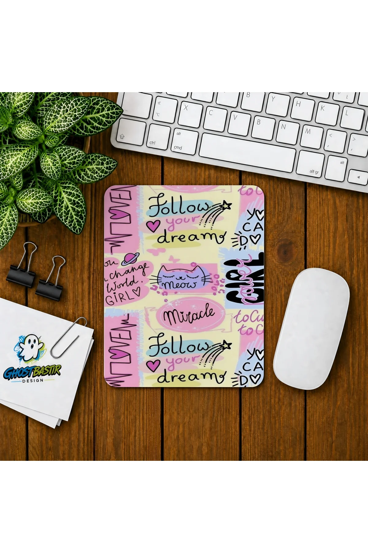 Meow Baskılı Oyuncu Mousepad 0195