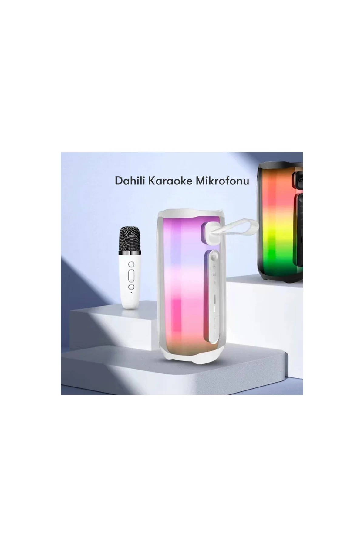 Mep Najma Pluse 5 Mikrofonlu Rgb Kablosuz Hoparlör - Beyaz Yeni