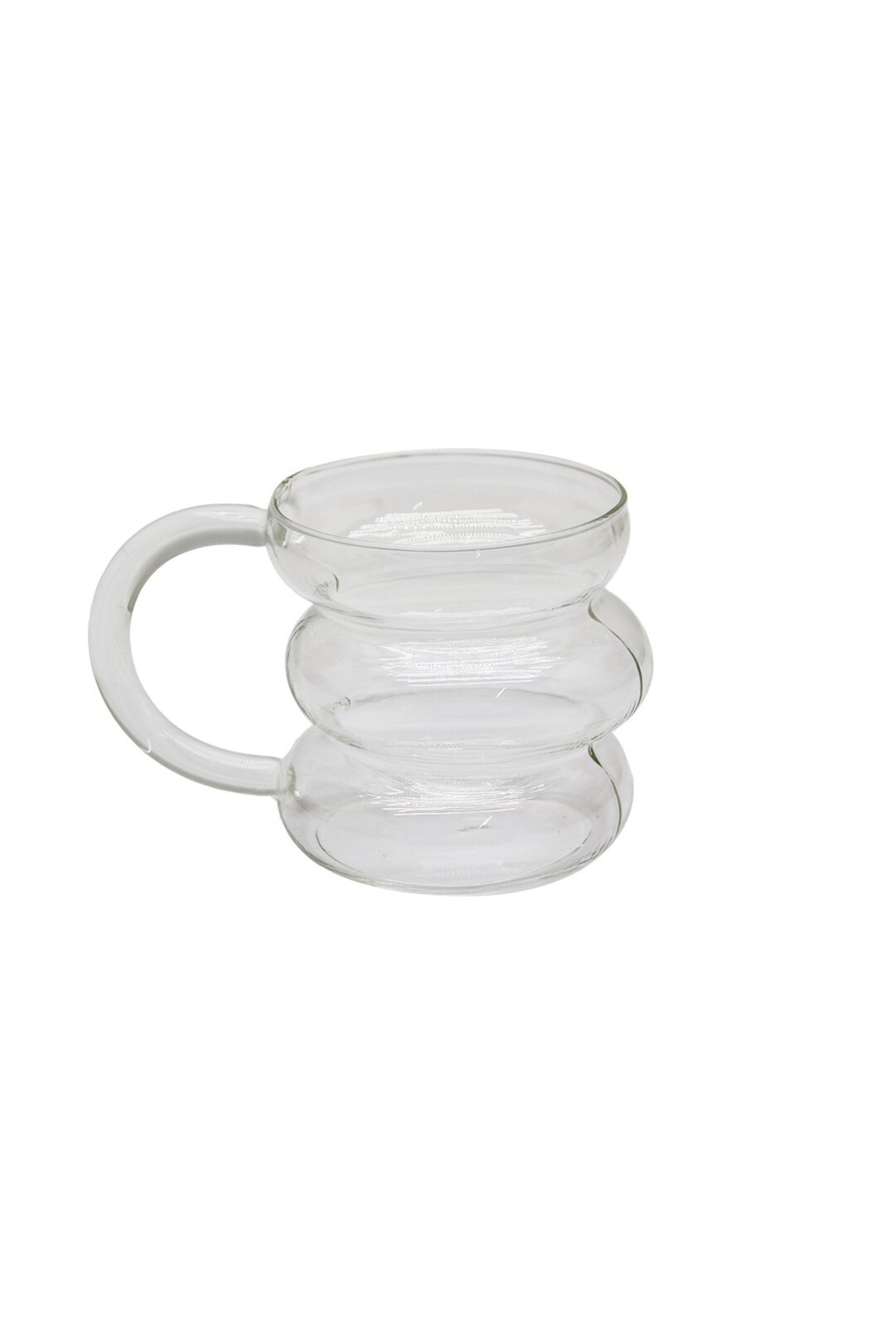 Elif Aksesuar Mercan Boğumlu Borosilakat Cam Bardak 450Ml