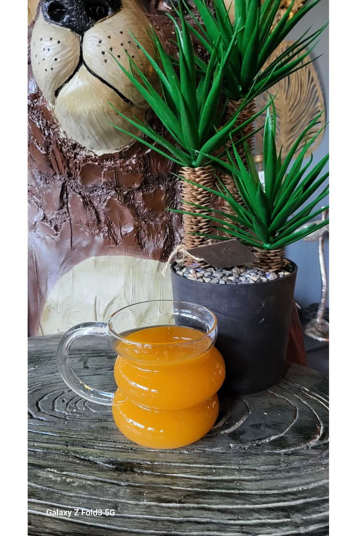 Elif Aksesuar Mercan Boğumlu Borosilakat Cam Bardak 450Ml