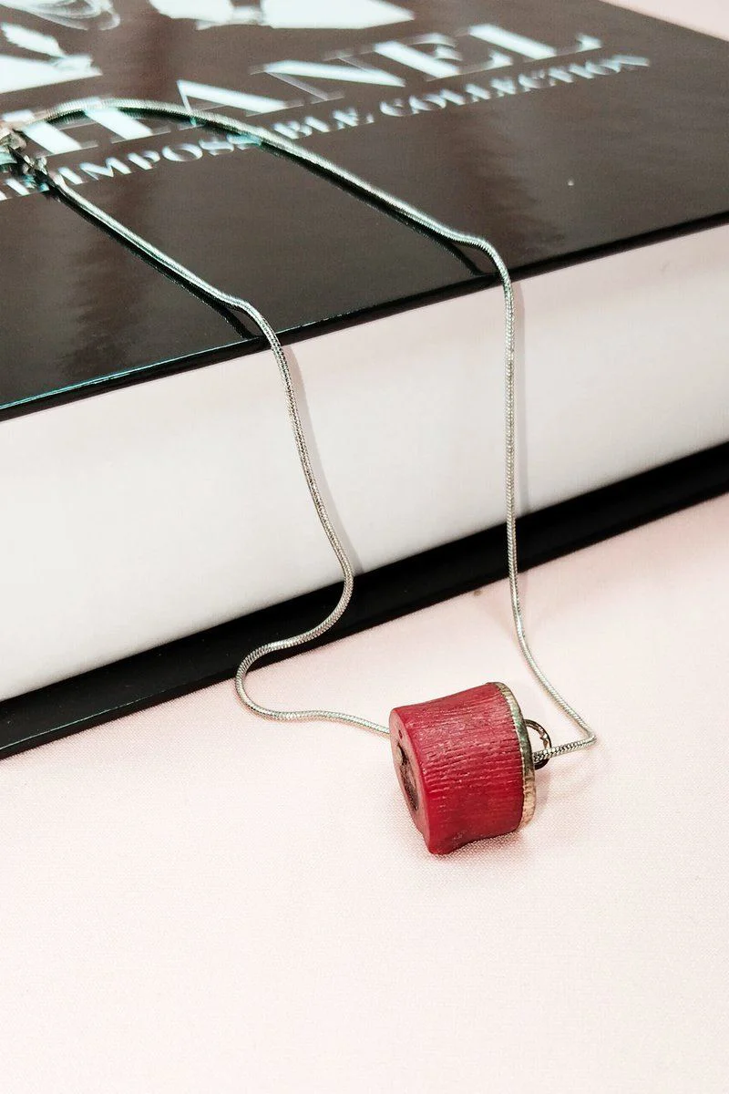 Mercan Doğal Taşı El Yapımı Kolye - 1.5 cm Uç, 20 cm Zincir, Kutulu Fiyatı, Yorumları ve Özellikleri