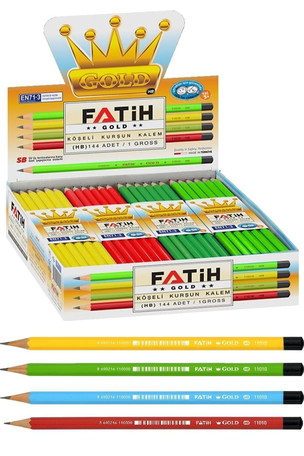 Mercanlı Kurşun Kalem Gold Pastel Renk 144'lü