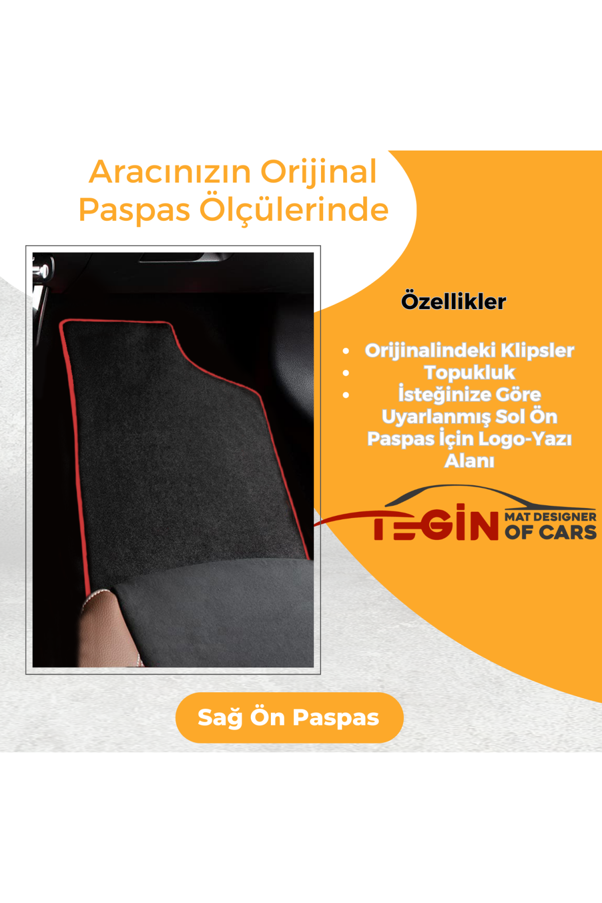 Mercedes A Serisi W169 2004-2012 Prime Siyah Halı Kırmızı Kenar H