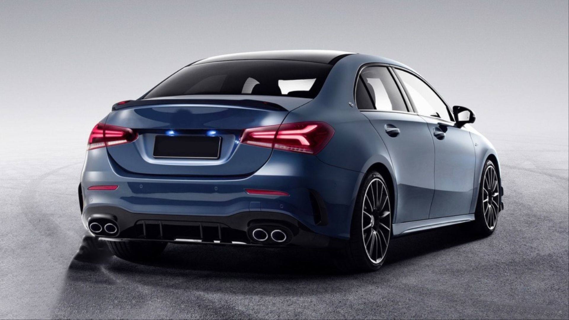 Mercedes A45 Uyumlu W177 Sedan 2019+ Difüzör & Egzoz Seti - Silve