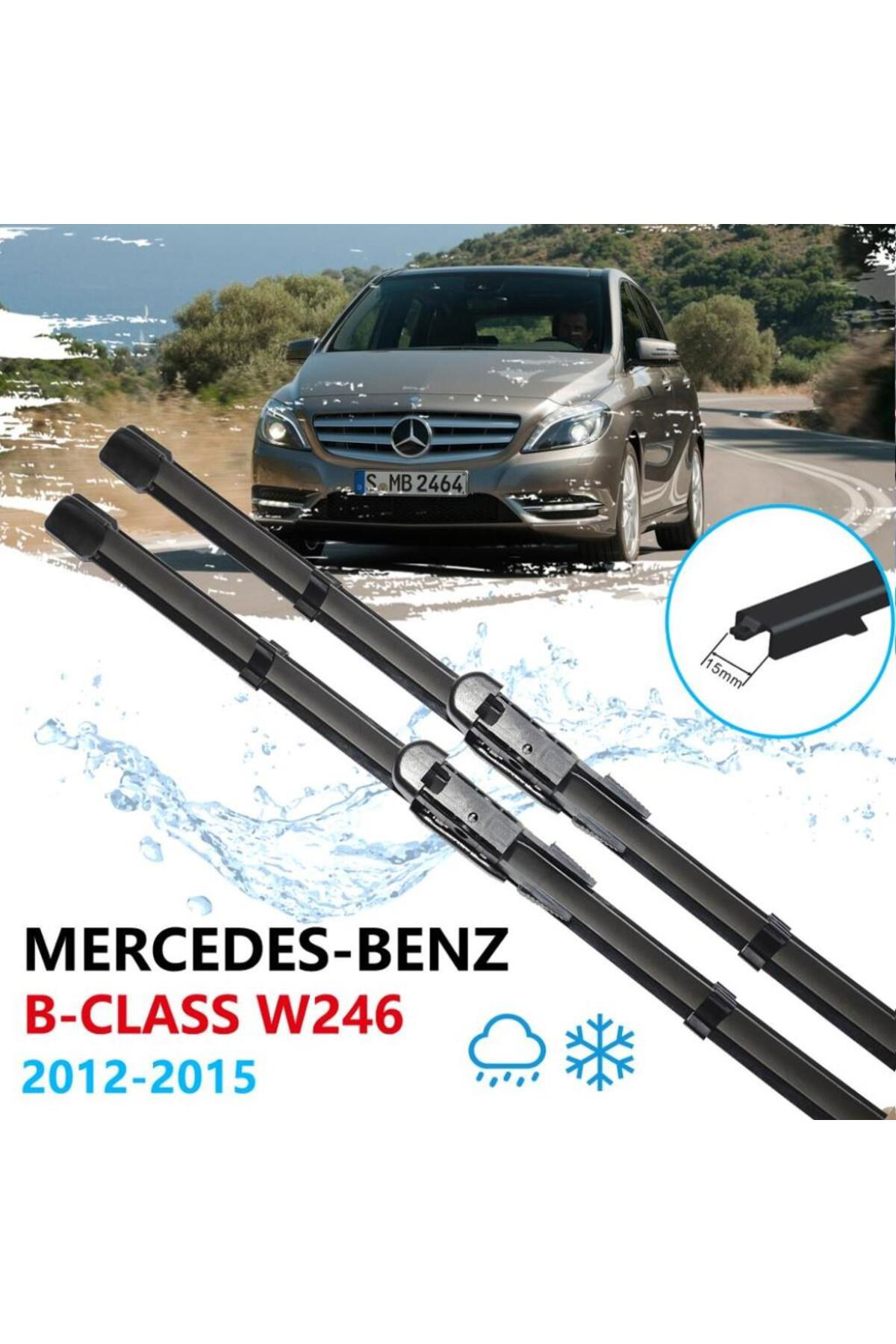 Fesan Mercedes B Serisi W246 Ön Cam Muz Silecek Takımı 2012--2015