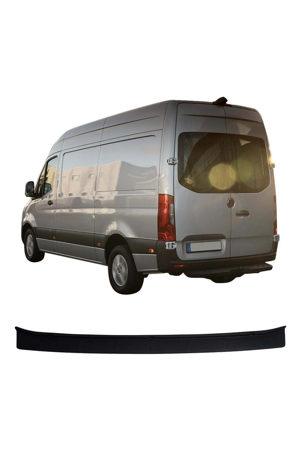 Mercedes-Benz Sprinter W906 2006-2012 Uyumlu Arka Tampon Eşiği Koruma ABS Mat Siyah Mercedes-Benz Sprinter W906 2006-2012 Uyumlu Arka Tampon Eşiği Koruma ABS Mat Siyah