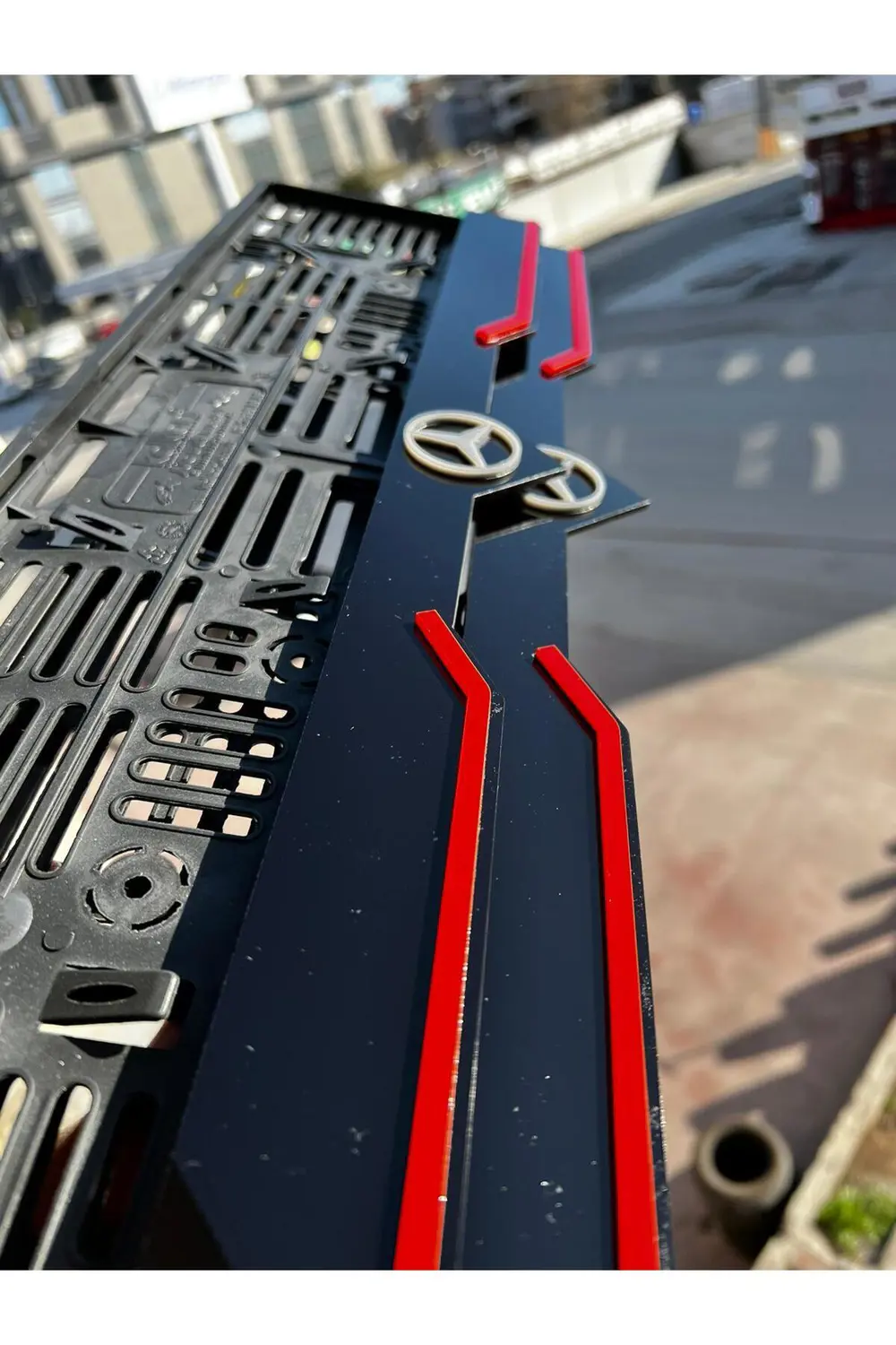 MERCEDES BENZ Uyumlu Logolu Pleksi Plakalık 2 Adet(1 Takım)