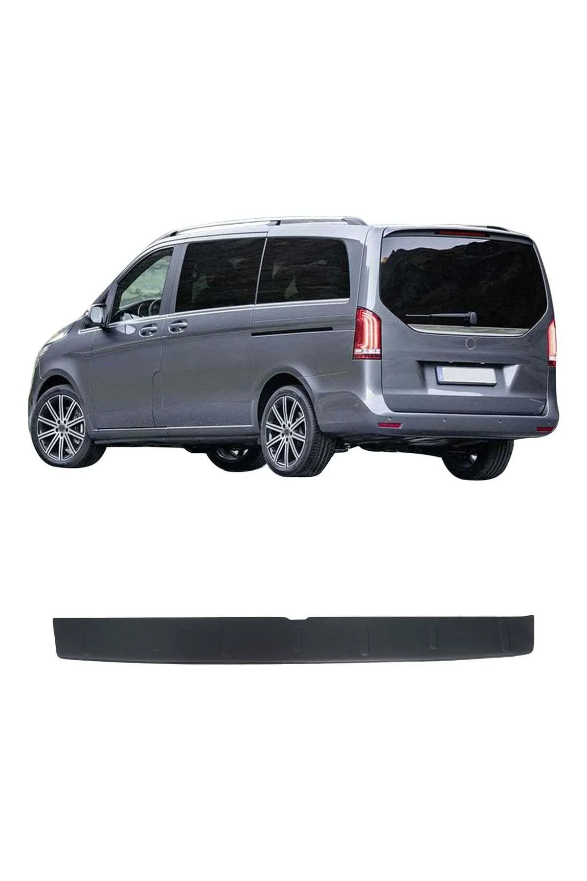 Mercedes-Benz V-Class 2019 ve Sonrası Uyumlu Arka Tampon Eşiği Koruma ABS Parlak Siyah Mercedes-Benz V-Class 2019 ve Sonrası Uyumlu Arka Tampon Eşiği Koruma ABS Parlak Siyah - Görsel 2