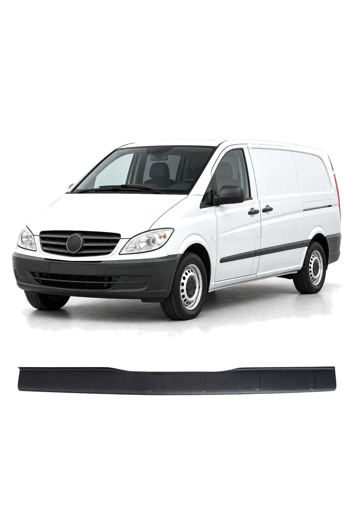 Mercedes-Benz Vito W639 2004-2010 Uyumlu Arka Tampon Eşiği Koruma ABS Mat Siyah Mercedes-Benz Vito W639 2004-2010 Uyumlu Arka Tampon Eşiği Koruma ABS Mat Siyah