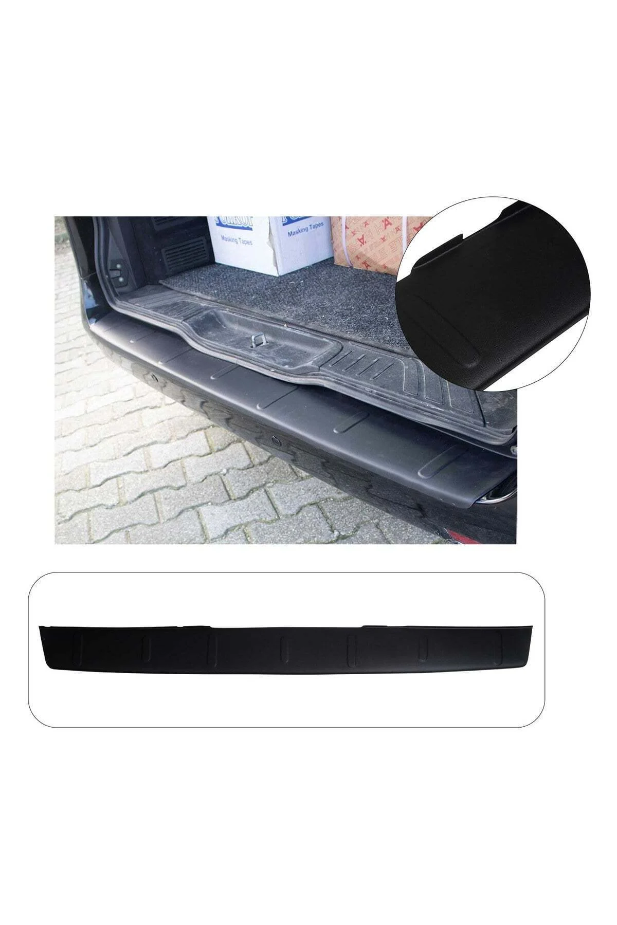 Mercedes-Benz Vito W447 2015-2020 Uyumlu Arka Tampon Eşiği Koruma ABS Parlak Siyah - Görsel 2