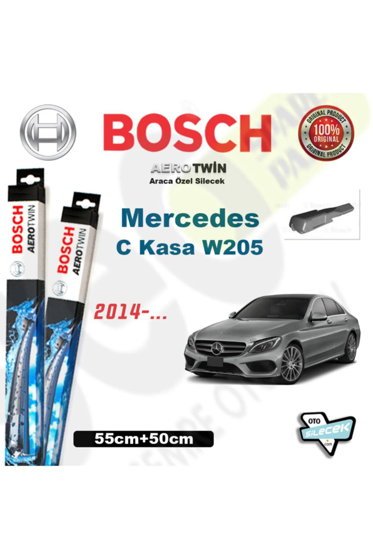 Mercedes C Kasa W205 Aerotwin Silecek Takımı 2014-... Mercedes C Kasa W205 Aerotwin Silecek Takımı 2014-...